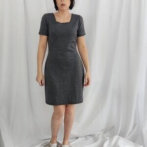 Y2K Gray Square‎ Neck Mini Dress